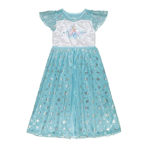 Camisón Disney Frozen Fantasy Bata Elsa Blue para niñas de 2 a 6 años