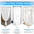 thumbnail image 2 of Gold Tension Curtain Rod – Adjustable 31-49 Inch, No-Drill Spring-Loaded Design, Non-Slip for Windows, Doorways & Bedrooms (1-Pack), 2 of 6