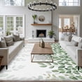 thumbnail image 4 of Area Rug for Living Room, Spring Emerald Green Eucalyptus Non-Slip Indoor Ex Large Carpet for Bedroom/Dining Room, Botanical Leaf Country Washable Low-Profile Rectangle Floor Runner Rugs - 8 x 10 Ft, 4 of 7
