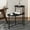 Black, variant on Modern 2 - tier Nightstand with Wood Storage in Walnut Brown for Bedroom Convenience
