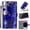 Blue Rose + Golden Butterfly, variant on Compatible with iPhone 16 Wallet Case with Card Holder, Flip Pattern Painted PU Leather Kickstand Wrist Strap Shockproof Phone Case for iPhone 16, Night Road + Moon