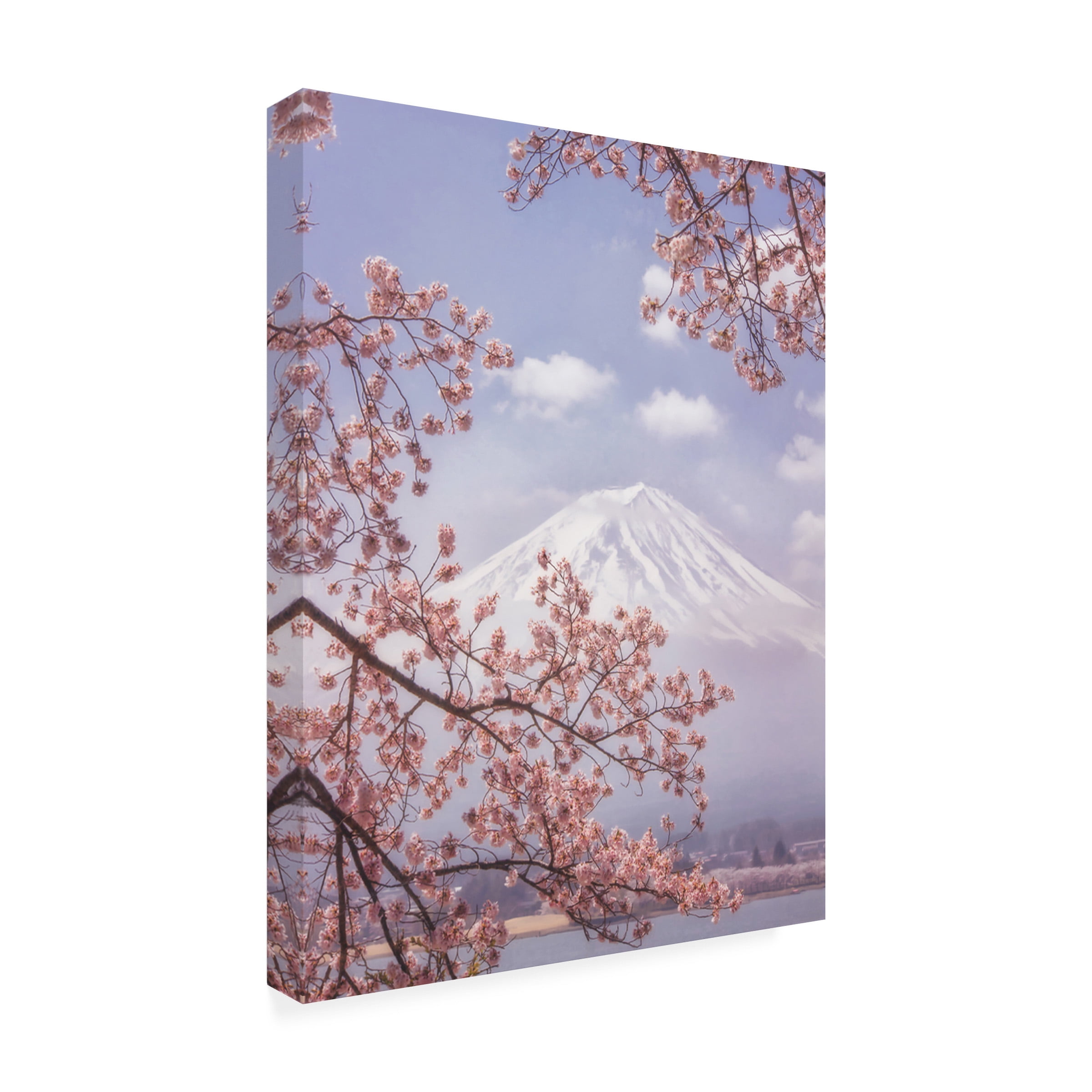 Makiko Samejima 'Mt Fuji In The Cherry Blossoms' Canvas Art