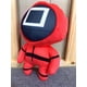 thumbnail image 3 of Peluche de 30 cm del juego del calamar, para niños, regalo para cumpleaños, San Valentín, Navidad, cuadrado, rojo, 3 of 5