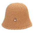 thumbnail image 5 of Faux Pearls Sun Hat Short Brim Floppy Summer Hats For Women Dome Fisherman Hat Femme Shade Hat, 5 of 8