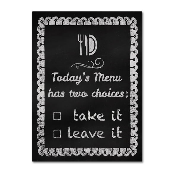 Trademark Fine Art 'Todayâ€™s Menu' Canvas Art by Tina Lavoie