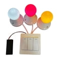 thumbnail image 4 of Tablero sensorial con interruptor de luz, parte del tablero de actividades, accesorios, habilidades motoras finas, sensorial Blanco amarillo rosa, 4 of 7