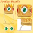 thumbnail image 4 of 5-Piece Orange Princess Cosplay Set for Women, Pink Tutu Skirt Costume Accessories with Gold Sequin Crown, Gloves & Gem Jewelry for Halloween Dress-Up, 4 of 6
