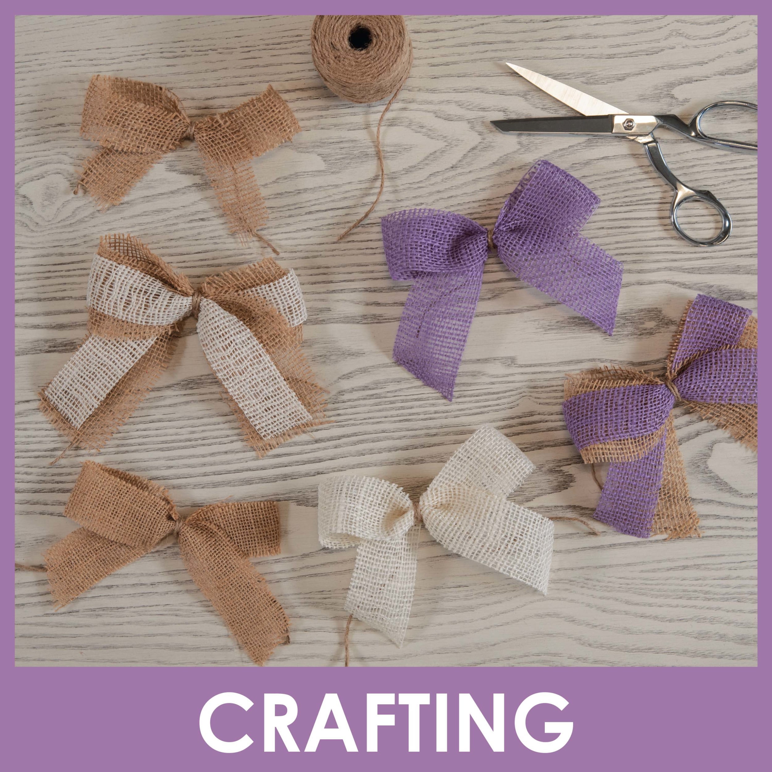 Allen Company Precut Natural Jute Burlap, Finished Edges, 46"W X 1-Yard, Lavender