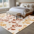 thumbnail image 4 of 6'x9' Area Rugs, Orange Yellow Botanical Indoor Outdoor Area Rug for Living Room Bedroom, Rustic Country Spring Floral Summer Leaf Bathroom Rugs Kitchen Floor Carpet Mats Home Decor Aesthetic, 4 of 8