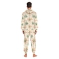 thumbnail image 4 of FORMRS Onesies Pajama for Adults Unisex Hoodie Winter Jumpsuit One Piece Sleepwear, Sizes S-2XL, Pastel Beige Geometric, 4 of 7