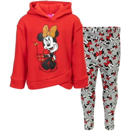 

Disney Minnie Mouse Baby Girls 2-Piece Fleece Ruffle Hoodie & Legging Set Red