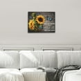 thumbnail image 4 of Inspirational Wall Art Sunflower Wall Decor Bible Verse Blue Butterfly Canvas Print Paintings Framed Inspirational Quotes Pictures Home Decor For Living Room Kitchen Bathroom Wall Art 12x16 Inch, 4 of 6