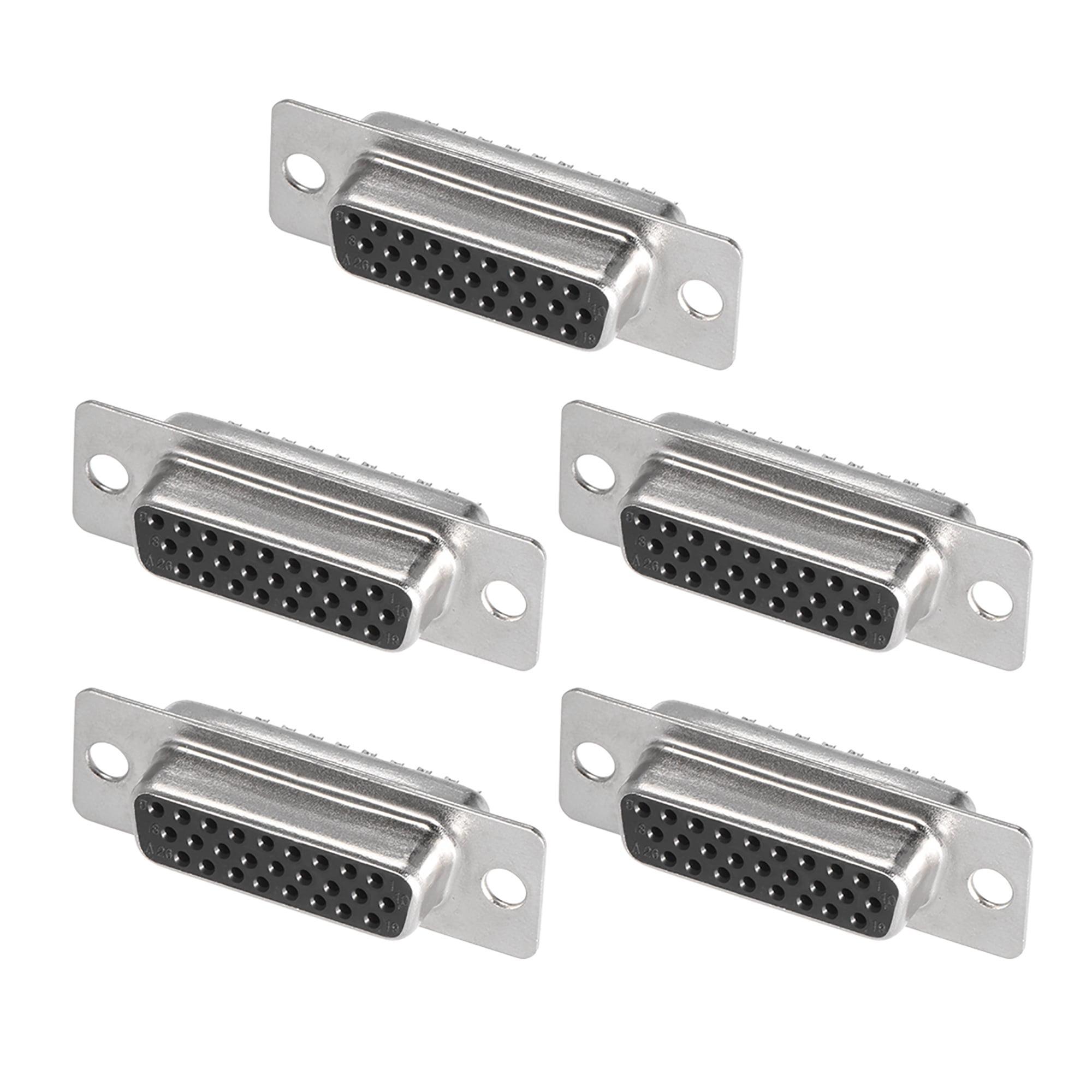 D-sub Connector Female Socket 26-pin 3-row Port Terminal Breakout 4pcs ...
