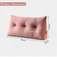 thumbnail image 6 of Lovote Headboard Wedge Pillow Twin Size, Delicate Embroidery Triangular Reading Pillow - Ergonomic, Removable Cover w/ Side Pocket Backrest Bolster Pillows, Pink, 6 of 6