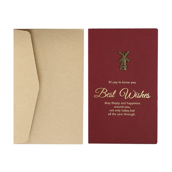 Moins de 5 Cartes de Vœux Vintage en Cuivre Cartes de Vœux Manuscrites DIY Cartes de Vœux d'Anniversaire Cartes de Discours de Mariage Cartes de Message d'Action de Grâce