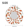 thumbnail image 6 of Kdxio Carrot Print Shower Cap for Women,Elastic and Reusable,Double Waterproof Layers Bathing Hat, 6 of 9