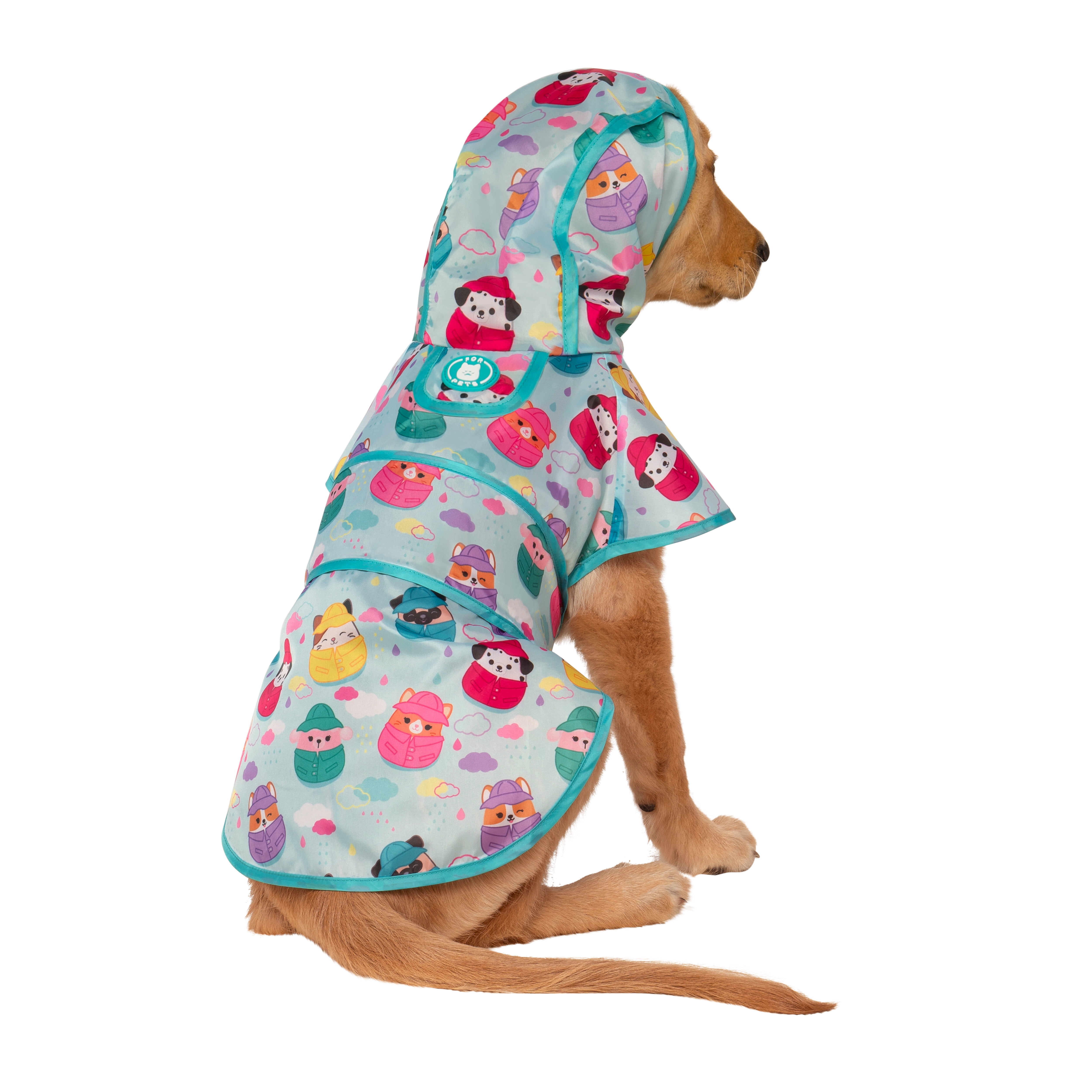 Squishmallows Original It’s Raining Squish Pet Raincoat - Ultra Soft Official Jazwares Pets Apparel (Size Large)