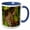 Blue/White, variant on 3drose, Usa, Oregon, Keizer, Pinot Gris Grape Vineyard - Us38 Rbr0729 - Rick a Brown, 11oz Two-tone Blue Mug