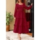 thumbnail image 2 of Vestido largo PRETTYGARDEN para mujer, manga larga, de primavera, rojo, 2 of 9