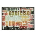 thumbnail image 1 of Fitness Cutting Board, Grungy Framework with Different Words Healthcare Concept Diet Endurance Exercising, Decorative Tempered Glass Cutting and Serving Board, Large Size, Multicolor, by Ambesonne, 1 of 1