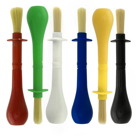 Jumbo Artist Brush - US Art Supply 6 Piece Jumbo Children's Tempera Artost Paint Brushes with Easy to Hold Stubby Handles