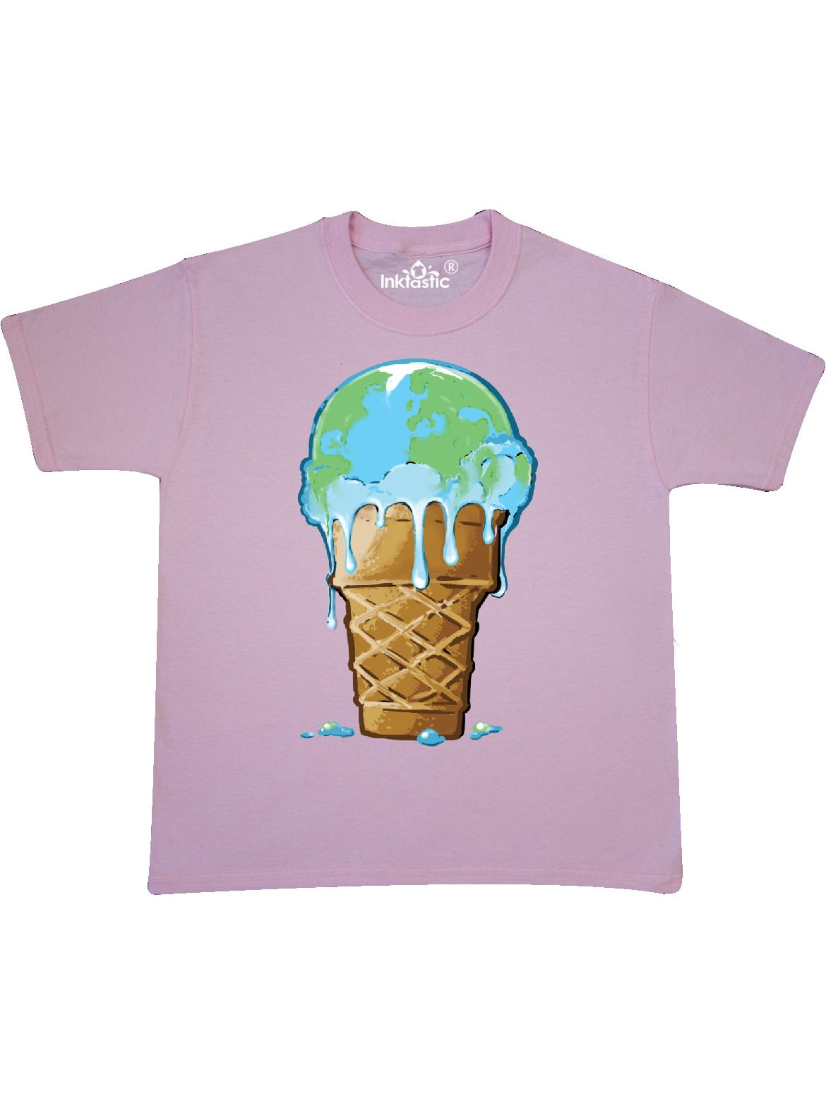 Melting Earth Ice Cream Cone Youth T-Shirt - Walmart.com - Walmart.com