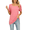Pink, variant on SIEANE 2023 Women’s Tops Casual Puff Short-Sleeve Basic Tunic Tee Square Neck T Shirts Loose Fit
