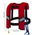 thumbnail image 2 of Wmhnj Chaleco salvavidas inflable manual para adultos con bandas reflectantes de alta visibilidad, correas ajustables, tela impermeable y resistente al desgarro, 1 unidad, 2 of 8
