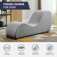 thumbnail image 4 of ijuicy Modern Velvet Yoga Chair for Adults, Chaise Lounge Chair for Yoga, Curved Yoga Chaise Lounge Indoor, Light Grey, 4 of 8