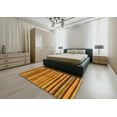thumbnail image 5 of Ahgly Company Machine Washable Indoor Square Abstract Dark Orange Area Rugs, 3' Square, 5 of 7