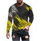 thumbnail image 2 of Blusas y camisas de manga larga con cuello redondo para hombre, blusa informal de manga larga con cuello redondo y estampado., 2 of 3