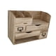 thumbnail image 4 of Organizador de escritorio con cajones de varias capas, rústico, portátil, para el hogar, la oficina, caja de almacenamiento, estante para carpetas., 4 of 8