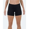 thumbnail image 3 of Tough Mode Women's 3" 5" Mid-Waisted Athletic Running Workout Volleyball Spandex Gym Dance Crossfit WOD Lifting Active Soccer Sports Training Compression Booty Shorts, 3 of 7