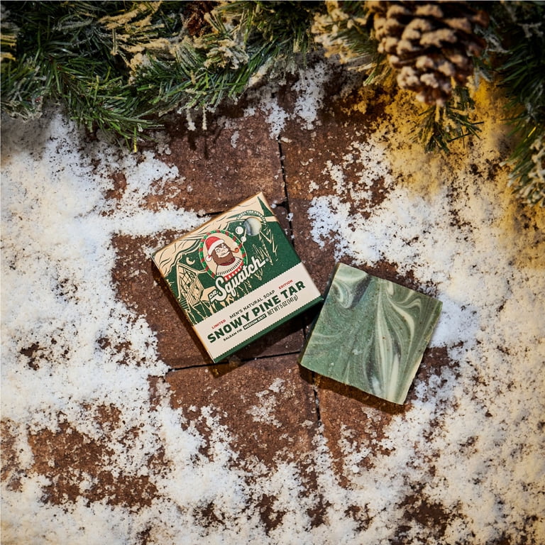 Dr. Squatch Snowy Pine Tar Natural Bar Soap, 5 oz photo 2