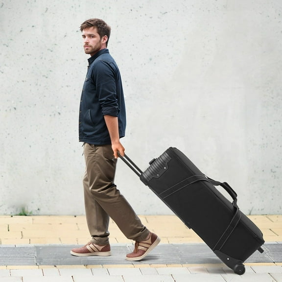 Large Capacity Studio Equipment Trolley Case - 35.83 x 11.81 x 14 Inch Rolling Camera Bag for Professionals