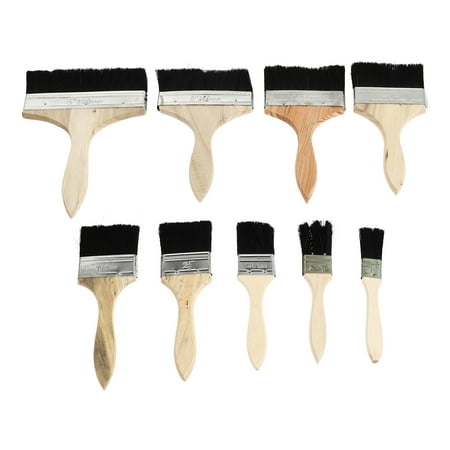 

OUNONA Brushes Brush Handle Brushes Brush Wall Wooden Thin Watercolor Baking Cleaning Oil Wood Portable Acrylic Removal