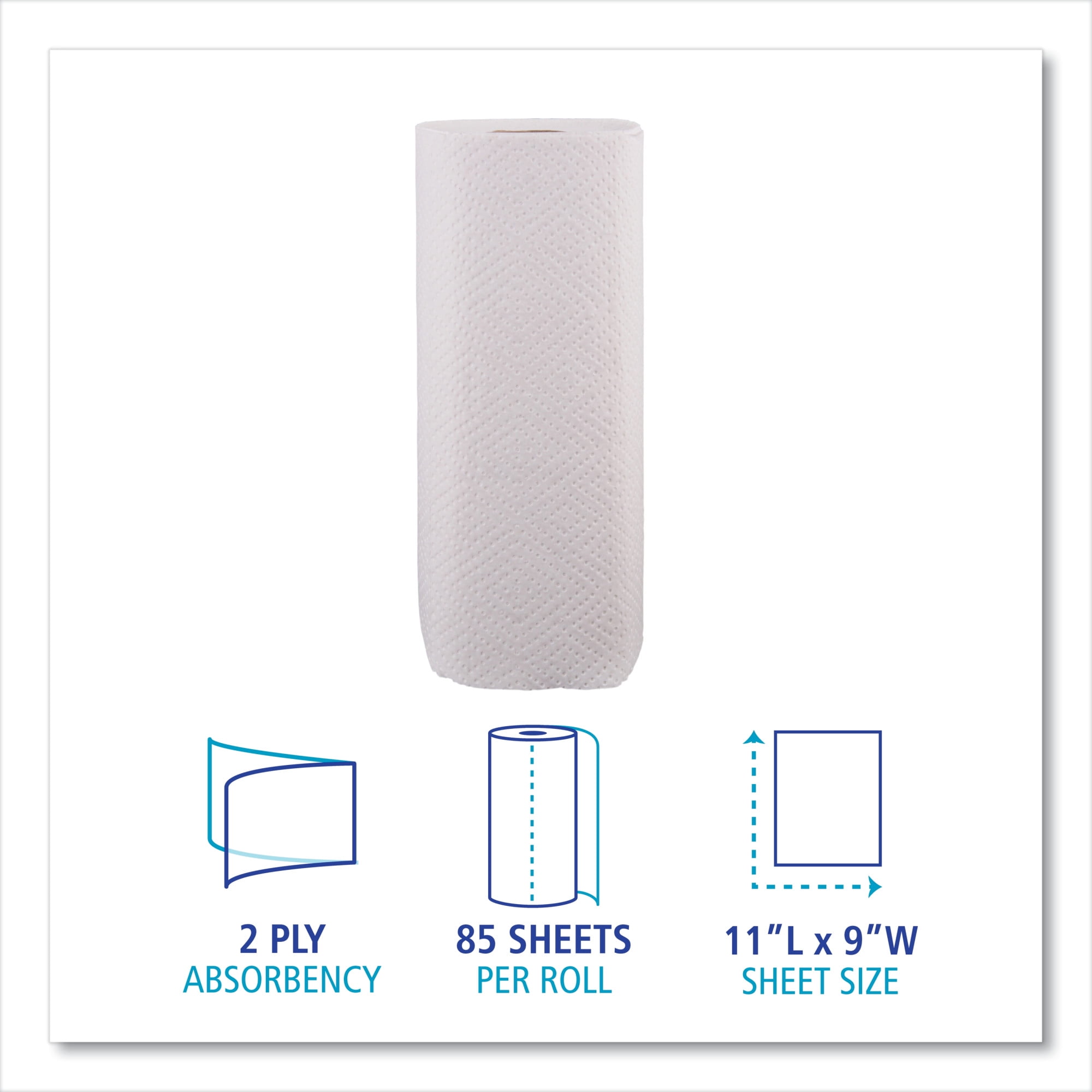 Quill Brand® Kitchen Paper Towels, 2-Ply, 85 Sheets/Roll, 30 Rolls/Carton  (7HH290)