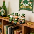 thumbnail image 7 of 3.15" St. Patrick’s Day Gnome Figurine Decorations, Irish Leprechaun Beard Elf Table Figurines, Lucky Green Home Decor Gift, 7 of 7
