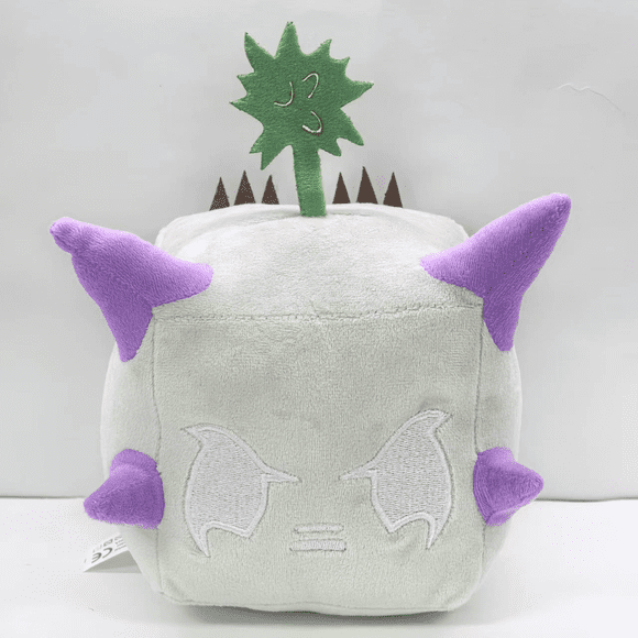Blox Fruits Yeti Fruit Plush Toy, Soft Stuffed Plushie for Kids and Fans, White Purple Horn Game-Inspired Collectible Pillow, Gift for Boys Girls