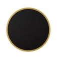 thumbnail image 4 of S-HOME Faux Leather Nesting Round Coffee Table Set of 2 with Metal Base for Contemporary Living Room Decor, Black, 4 of 5