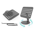 thumbnail image 2 of Soporte giratorio y plegable para tableta, soporte para iPad (universal), [apto para pintores y jugadores] Soporte para iPad de aleación de aluminio para soporte de escritorio, ajustable, giratorio, 2 of 7