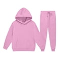 thumbnail image 4 of Mooqilaa Boys Athletic Outfit Sets, Long Sleeve 2 Piece Fleece-lined Casual Boys' Activewear Clothing Sets Pink Size 9-10 T, 4 of 6