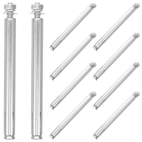 KAKOWELY 10pcs Heavy Duty Galvanized Steel Expansion Bolts Replace M6 Bolts For Concrete For Secure Fastening Construction DIY Projects4.65"X0.51"X0.51"