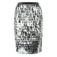 thumbnail image 4 of haxmnou women fashion casual sequins loose skirt party high waist a line skirt silver xl, 4 of 7