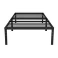 thumbnail image 4 of MAYEERTY 14" Black Metal Platform Twin Bed Frame Sturdy Space-Saving Living Room Guest Dorm, 4 of 7