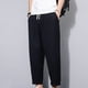 thumbnail image 5 of Pantalones largos para hombre, pantalones casuales, versátiles, de lino y algodón, pantalones holgados, pantalones de pierna recta de moda, pantalones para hombre, 5 of 7