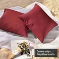thumbnail image 2 of PiccoCasa 2 Pcs Waterproof Throw Pillow Covers, Decorative Red 45 x 45cm/18" x 18", 2 of 7