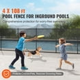 thumbnail image 2 of KFFKFF Swimming Pool Barrier, 4 x 108 FT Barriers for Inground Pools, Detachable Child Security Pool Enclosure, Simple Self-Assembly Pool Guard, 2 of 9