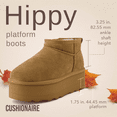 thumbnail image 2 of Cushionaire Hippy Women’s Suede Platform Ankle Boots – Water-Resistant Genuine Suede, Faux Fur Lining, Cozy Winter Slip-On Design, Comfortable Footwear with Wide Widths Available, 2 of 12