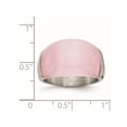 thumbnail image 2 of Stainless Steel Brushed Pink Cats Eye Ring, 2 of 5